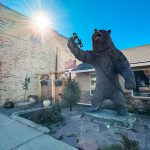 old ephraim bear statue at the chamber of commerce