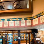 timeline in the lobby of the trail center